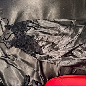 Elegant Black Lace Nightgown